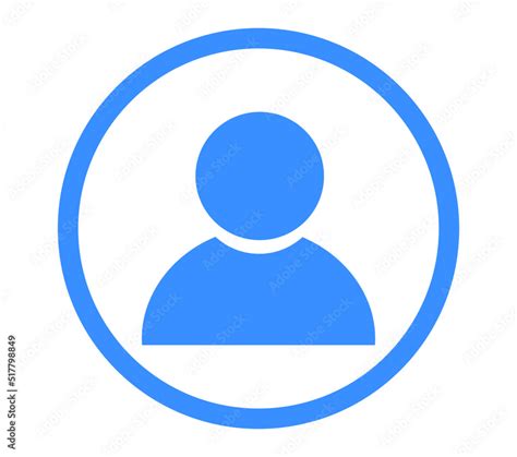 Isolated Blue User Icon Vector Concept Of Identification And Social