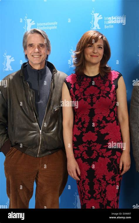 German Actress Martina Gedeck And British Actor Jeremy Irons Pose At