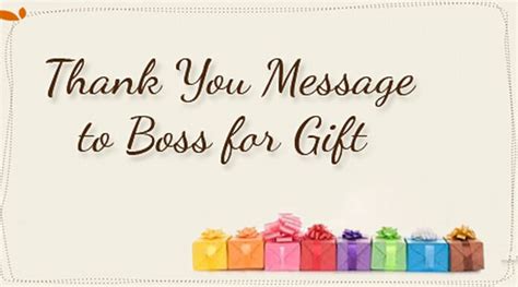 Thank You Message to Boss for Gift