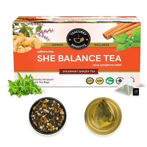 Teacurry She Balance Tea 30 Tea Bags 1 Month Pack Support Over All