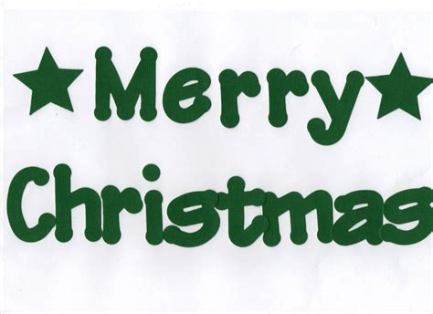 Merry Christmas 5 Cm Iron On Fabric Letters