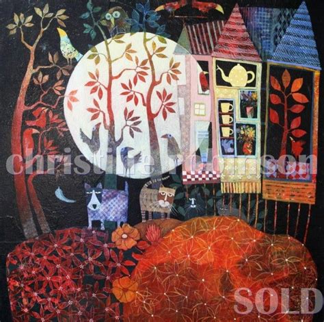 Christine Robinson Loves Lunar Witness Whimsical Art Painting Artwork