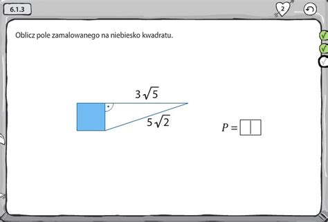 Oblicz Pole Zamalowanego Na Niebiesko Kwadratu Brainly Pl