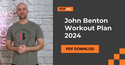 John Benton Workout Plan PDF Free Download