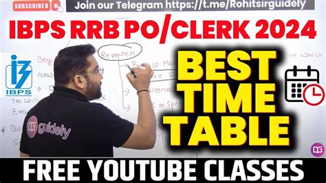 Bank Exams Best Timetable Study Plan Ibps Rrb Po Clerk Free