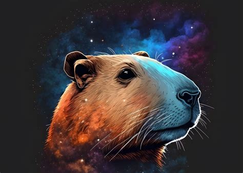 Capybara Poster Picture Metal Print Paint By Kampanoulis Displate