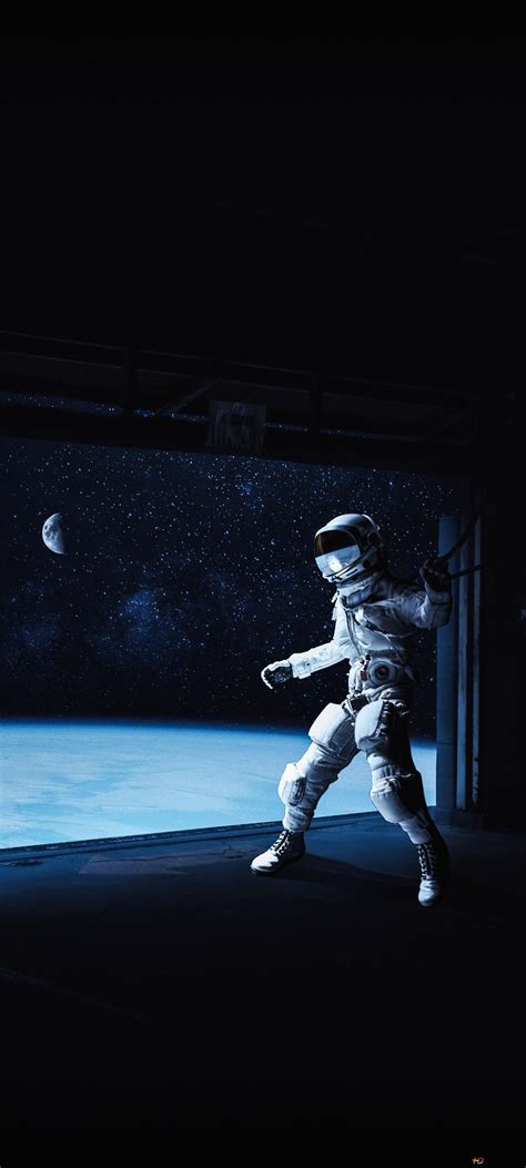 Astronaut watching the earth and the stars 2K wallpaper download