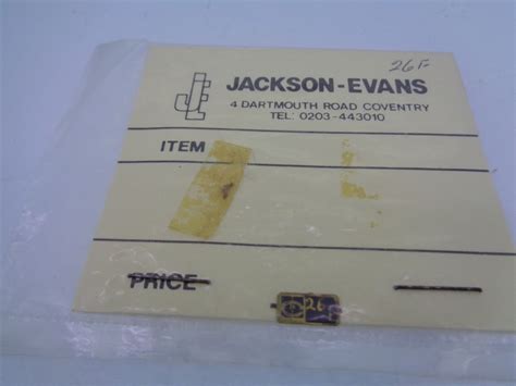 Jackson Evans Nameplates Etched To Shape Set Of 5 Ebay