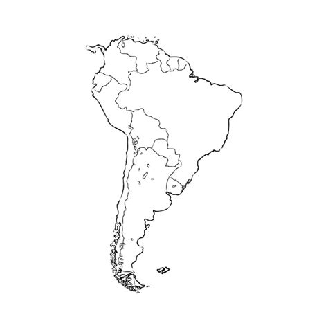 Premium Vector Map Of South America Map Concept South America Vector