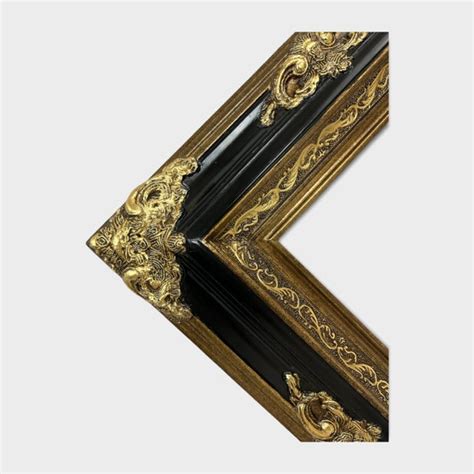 Baroque Colonial Style Frame Antique Goldblack Frameornate Etsy