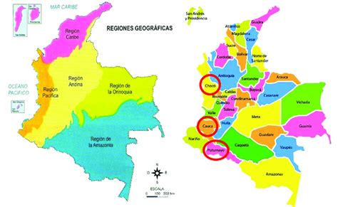 Regiones Naturales De Colombia Y Divisi N Pol Tico Administrativa