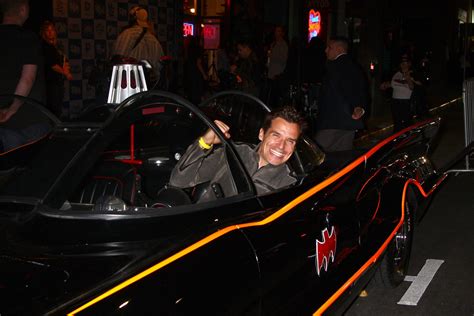 LOS ANGELES - MAR 21 - Antonio Sabato Jr. in the Batmobile at the