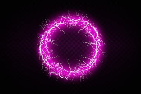 Premium Vector Ball Lightning On A Transparent Background Vector