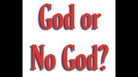 God Or No God An Introduction To Arguments For Gods Existence Youtube