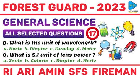 General Science Selected Mcqs For Forest Guard Class