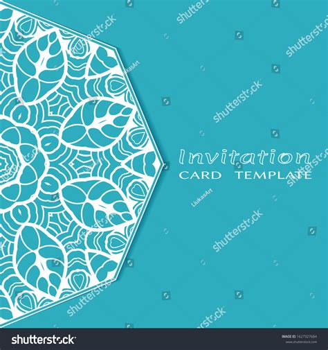 Invitation Card Template Frame Border Doodle Vector De Stock Libre De