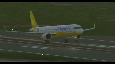 Xplane11 Cebu Pacific A321neo Landing In Ils24 Youtube