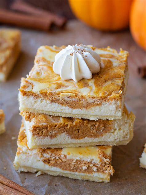 Pumpkin Pie Cheesecake Bars Life Made Simple