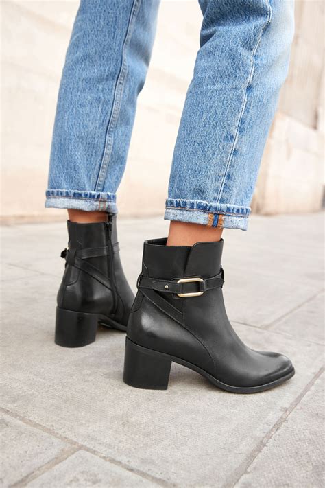 Buy Black Signature Leather Smart Ankle Boots From Next Austria