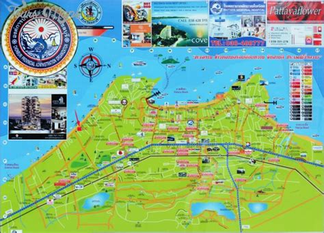 Pattaya Thailand Map Tourist Attractions