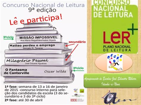 Concurso Nacional De Leitura Fase Escola B Sica E Secund Ria Jos