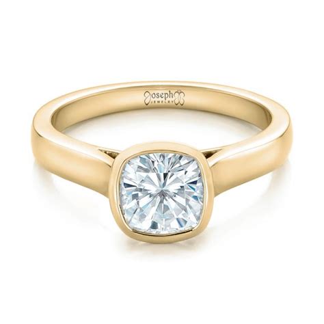 18k Yellow Gold Custom Solitaire Engagement Ring 102154 Seattle Bellevue Joseph Jewelry