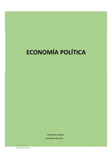 Económica Política Final De Economia Politica Rodriguez Abigail