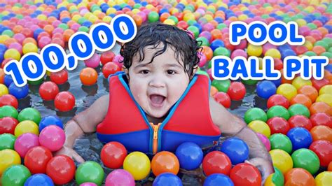 100000 Ball Pit Balls In Pool So Fun Youtube