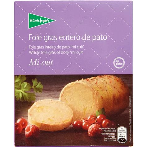 Foie Gras de Pato Inteiro Mi Cuit sem Glúten embalagem 80 g ECI