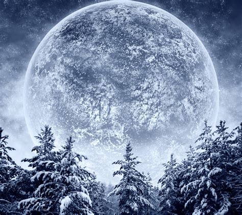 Snow and Moon Wallpapers - Top Free Snow and Moon Backgrounds ...