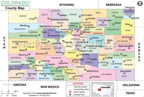 Colorado Counties Map