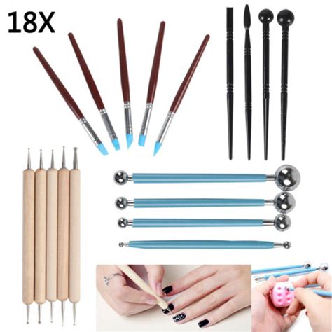 18pc Polymer Clay Tools Modelling Sculpting Tool Pottery Models Art