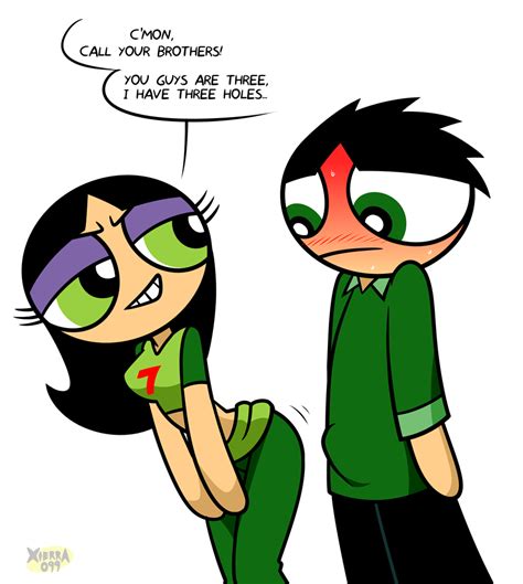 Rule 34 1boy 1girls Aged Up Black Hair Blush Bouncing Ass Butch Powerpuff Girls Buttercup