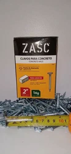 Clavos De Acero Ranurados 2 Pulgadas Para Concreto Pack 1 Kg En Venta