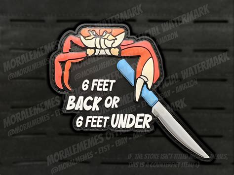 Crab With Knife Meme Funny PVC Morale Patch - Etsy