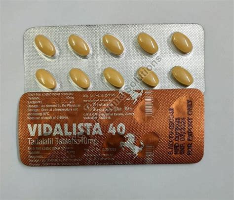 Vidalista 40mg Tablets Type Of Medicines Allopathic At Rs 120 Pack