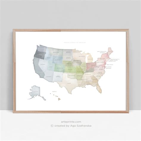 United States Map With State Names Printable, USA Map Downloadable ...