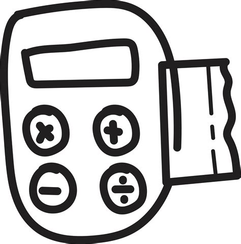 Doodle Calculator Icon Outline Vector 21822692 Vector Art At Vecteezy