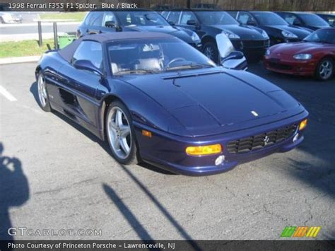 Blue 1998 Ferrari F355 F1 Spider Black Interior