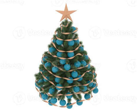 Christmas Tree Isolated On Background 3d Rendering Illustration 35897494 Png