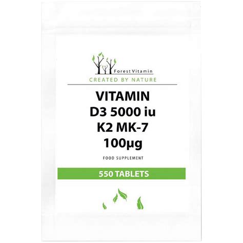 Suplement Diety Forest Vitamin Vitamin D3 5000 Iu K2 Mk 7 100ug 550tab Sklep Empik