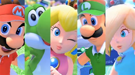 Mario Tennis Aces All Characters Special Shots Intros YouTube