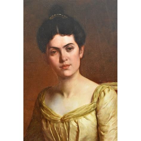 Proantic Alphonse Dargent Portrait Ancien Femme Élégant Dame De Q