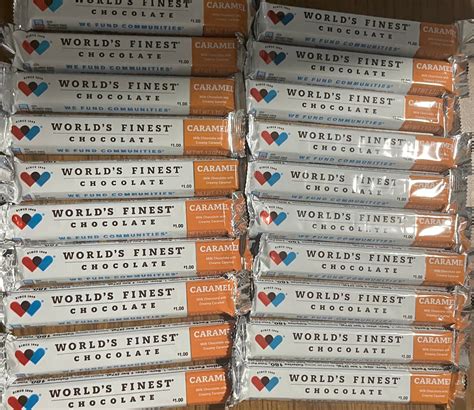 Worlds Finest Chocolate 20 Bars Caramel Chocolate Etsy