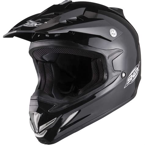 Shox MX-1 Solid Black Motocross Helmet Enduro ATV Dirt Bike Quad Off ...