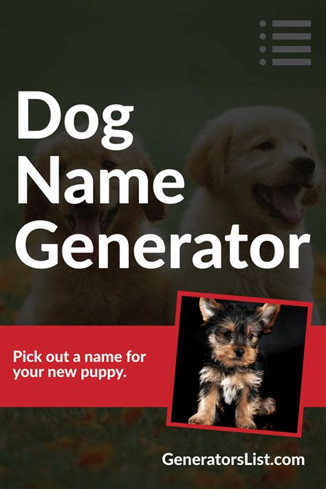 Dog Name Generator Generators List