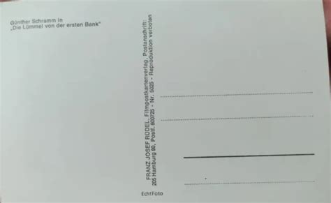 GÜNTHER SCHRAMM AUTOGRAMM Lümmel von der ersten Bank original