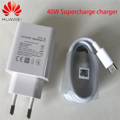 Original Huawei P30 Pro Charger 40w 10v4a Supercharge Adapter 100cm 5a Type C Cable For Mate 20