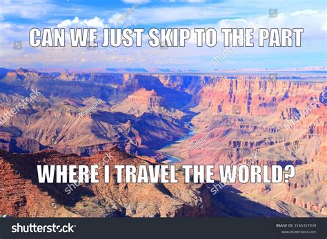 travel world funny meme social media stock illustration
