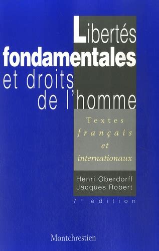 Libert S Fondamentales Et Droits De L Homme Henri Oberdorff